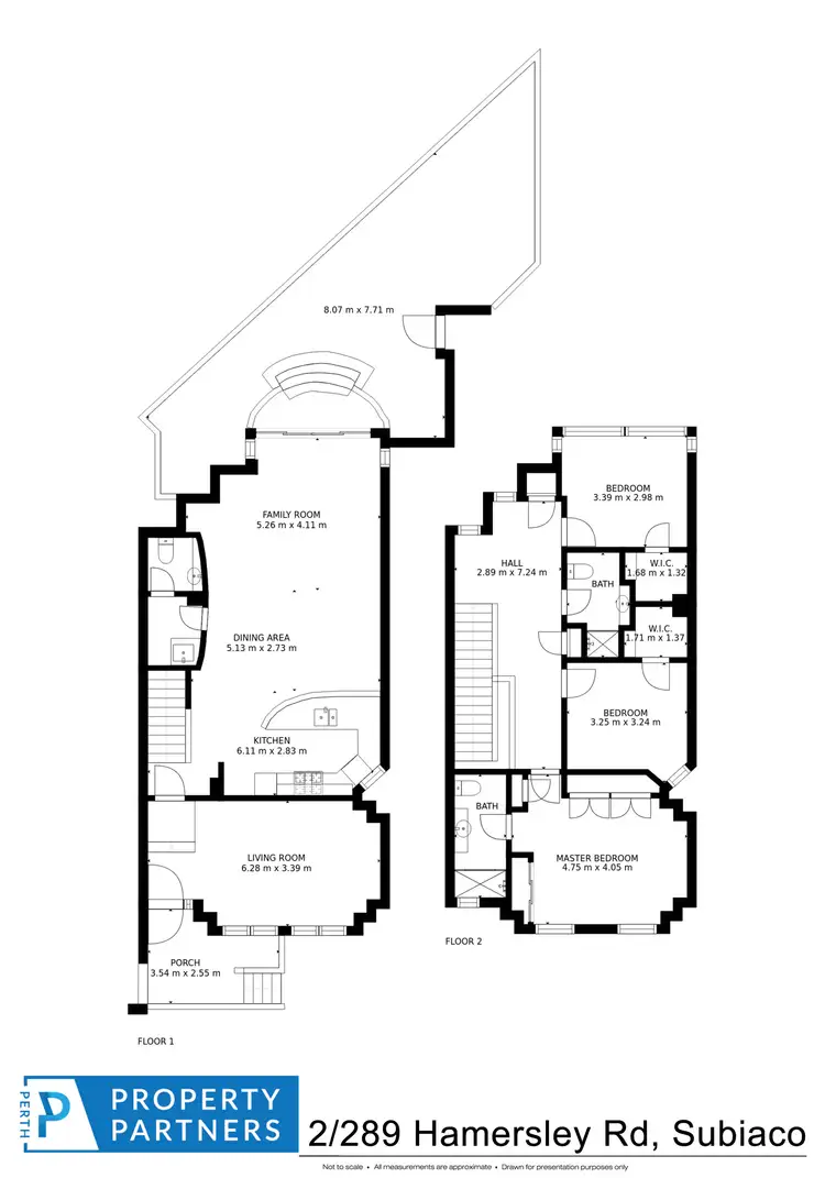 Floorplan of Homely townhouse listing, 2/289 Hamersley Road, Subiaco WA 6008