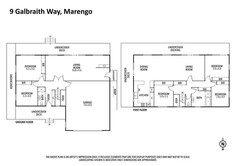 Floorplan of Homely house listing, 9 Galbraith Way, Marengo VIC 3233