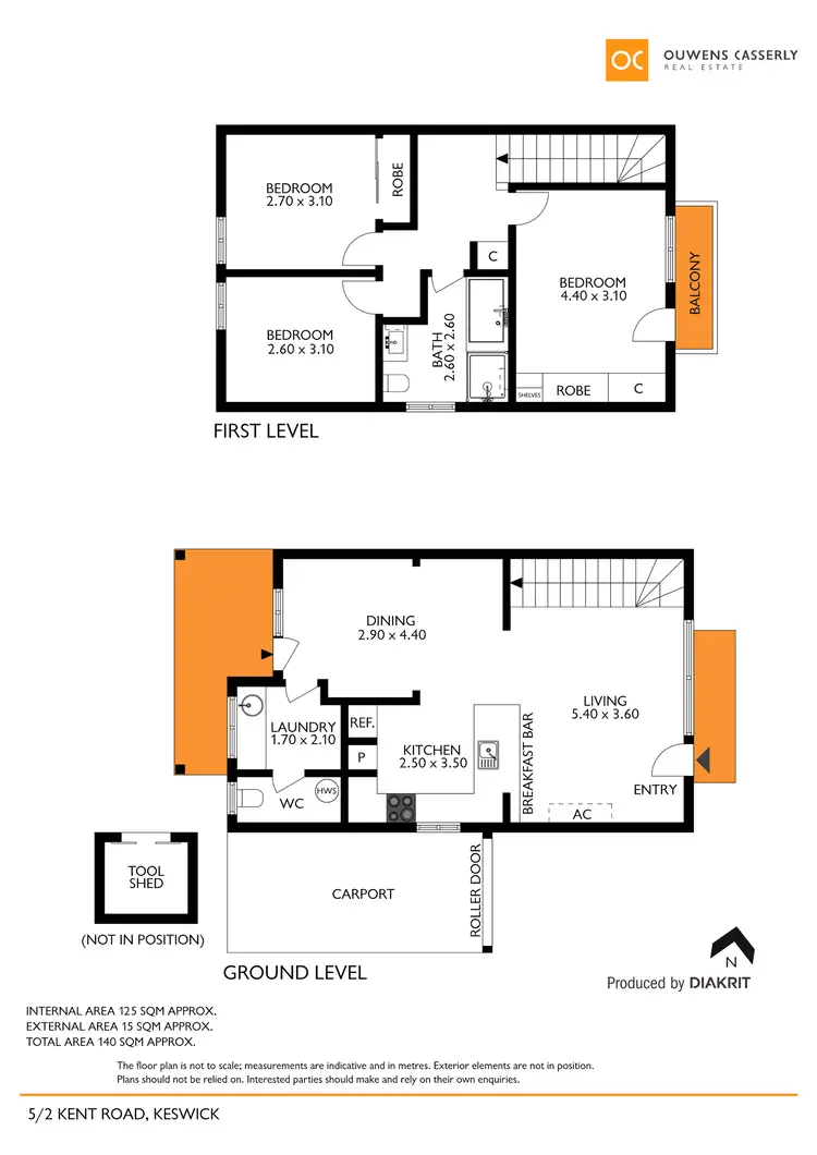 Floorplan of Homely townhouse listing, 5/2 Kent Road, Keswick SA 5035