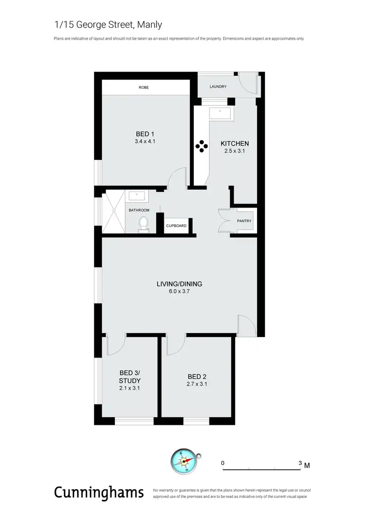 Floorplan of Homely apartment listing, 1/15 George Street, Manly NSW 2095