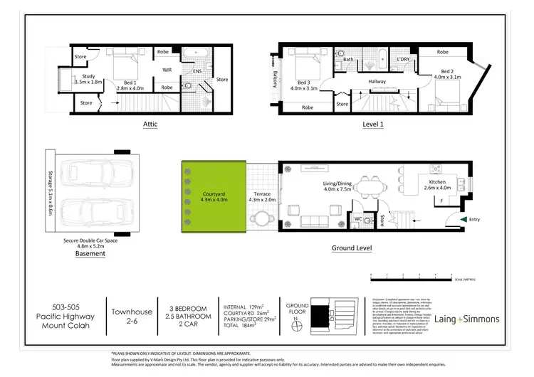 Floorplan of Homely townhouse listing, 9 & 10/503-505 Pacific Highway, Mount Colah NSW 2079