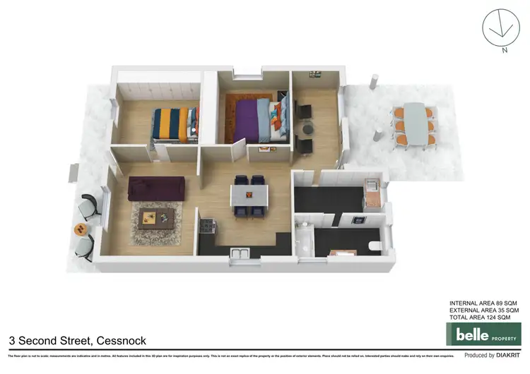 Floorplan of Homely house listing, 3 Second Street, Cessnock NSW 2325