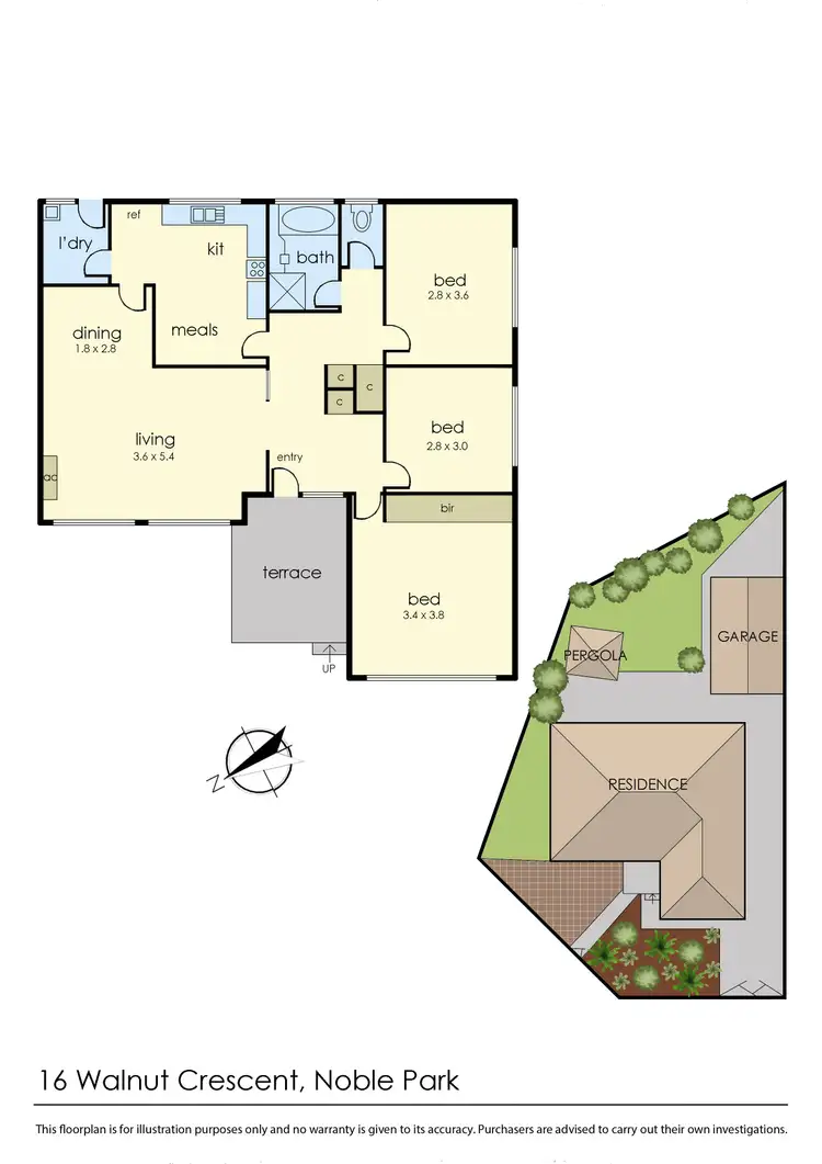 Floorplan of Homely house listing, 16 Walnut Crescent, Noble Park VIC 3174