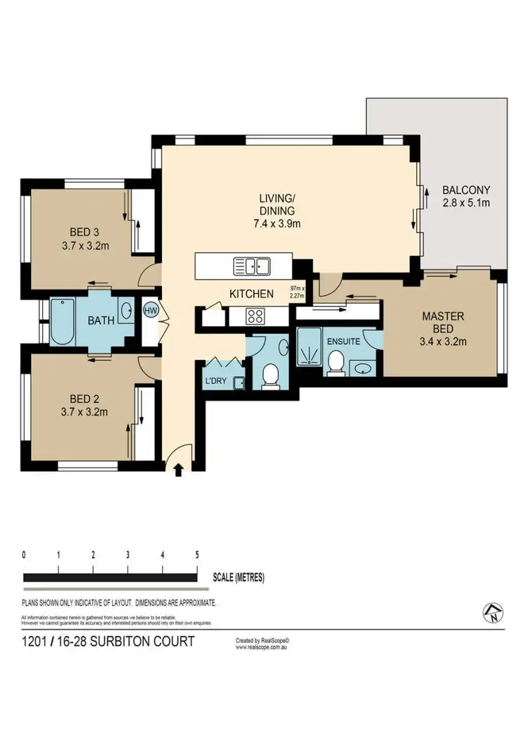Floorplan of Homely apartment listing, 1201/16-28 Surbiton Court, Carindale QLD 4152