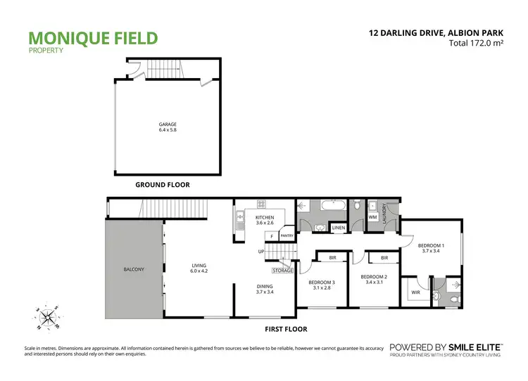 Floorplan of Homely semi-detached listing, 12 Darling Drive, Albion Park NSW 2527