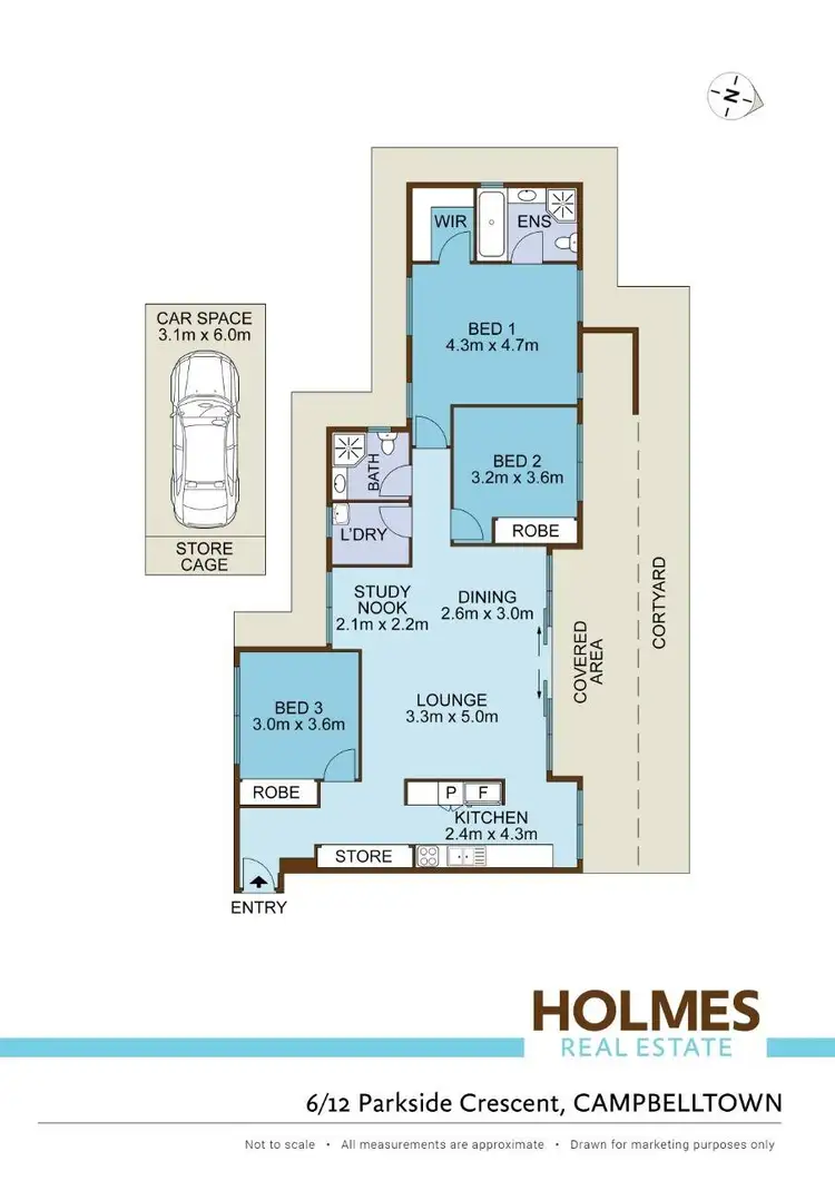 Floorplan of Homely apartment listing, 6/12 Parkside Crescent, Campbelltown NSW 2560