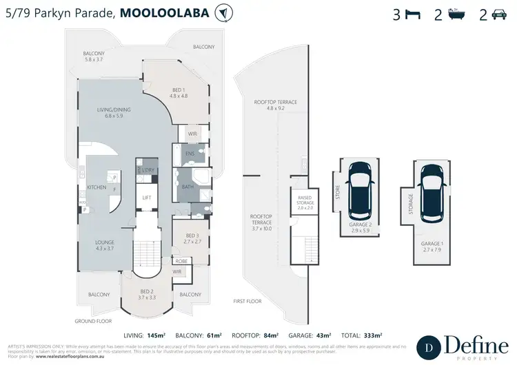 Floorplan of Homely apartment listing, 5/79 Parkyn Parade, Mooloolaba QLD 4557