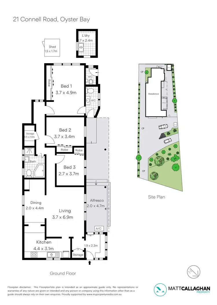 Floorplan of Homely house listing, 21 Connell Road, Oyster Bay NSW 2225