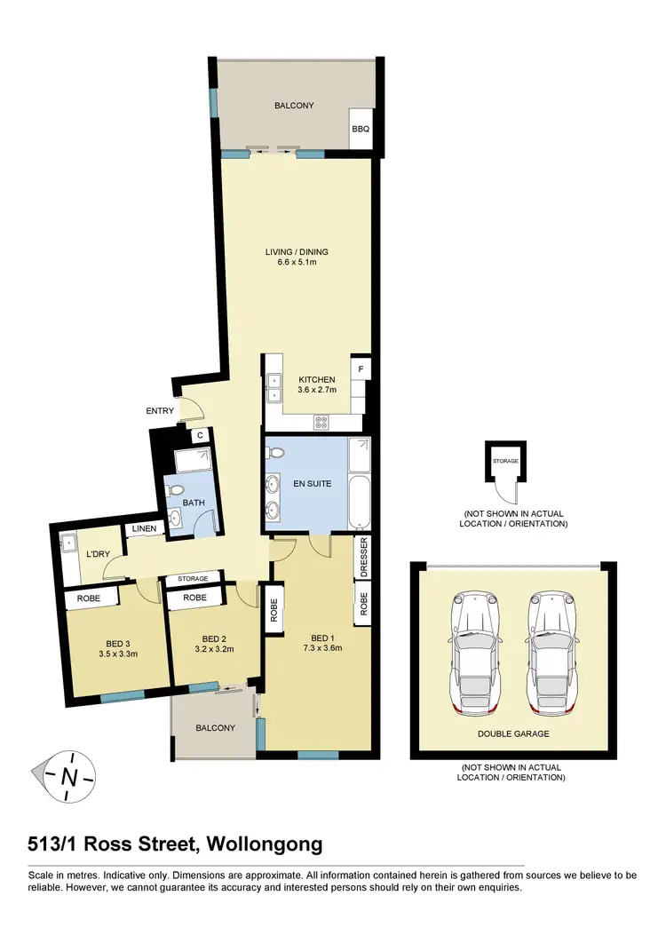 Floorplan of Homely apartment listing, 513/1 Ross Street, Wollongong NSW 2500