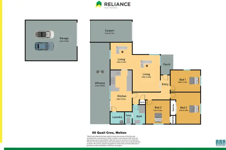 Floorplan of Homely house listing, 60 Quail Crescent, Melton VIC 3337