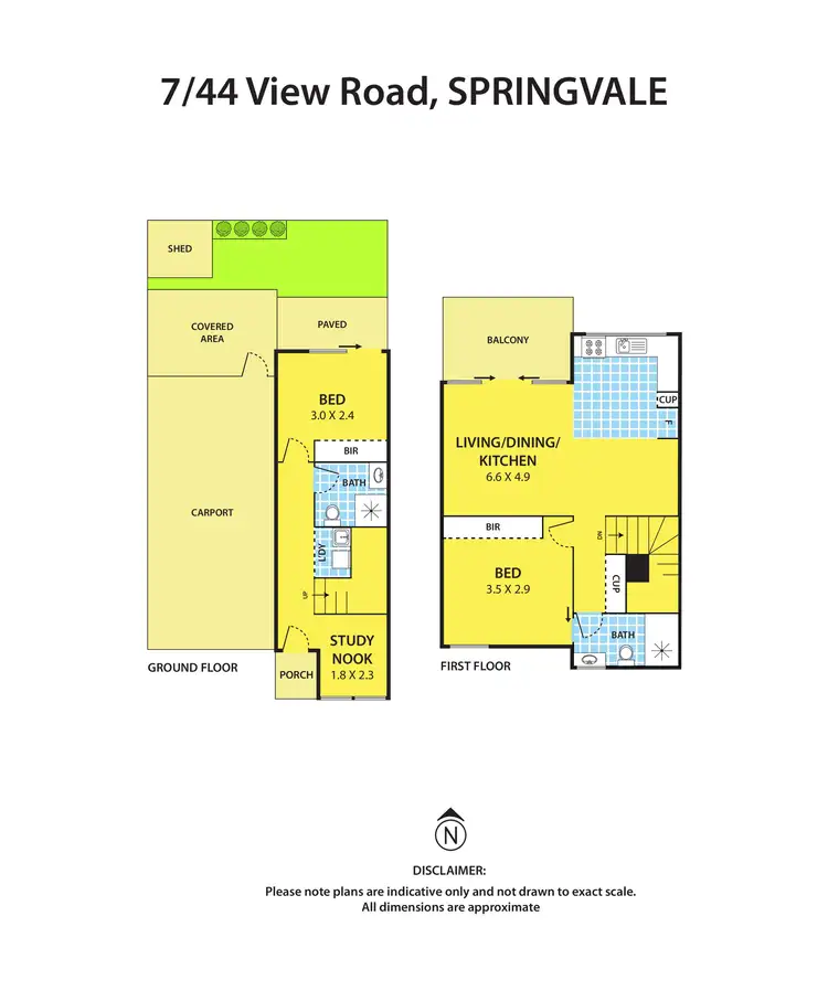 Floorplan of Homely townhouse listing, 7/44 View Road, Springvale VIC 3171