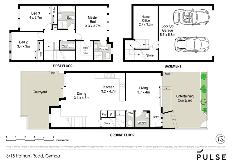Floorplan of Homely townhouse listing, 6/15 Hotham Road, Gymea NSW 2227
