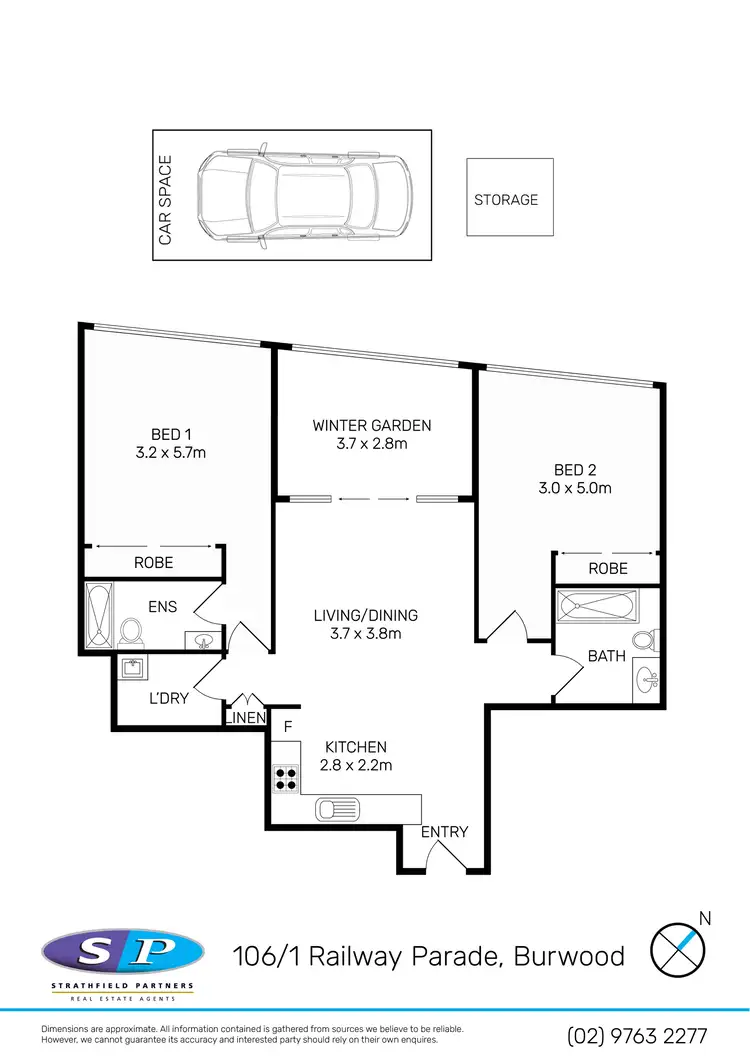 Floorplan of Homely apartment listing, 106/1 Railway Parade, Burwood NSW 2134