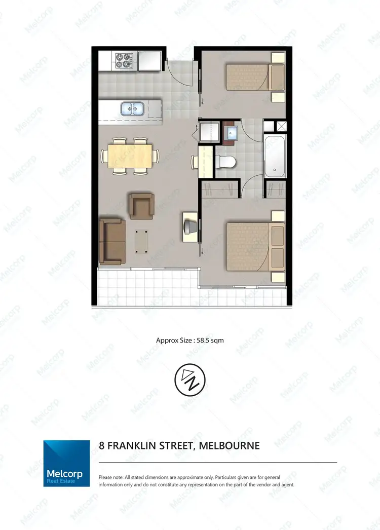 Floorplan of Homely apartment listing, 2705/8 Franklin Street, Melbourne VIC 3000