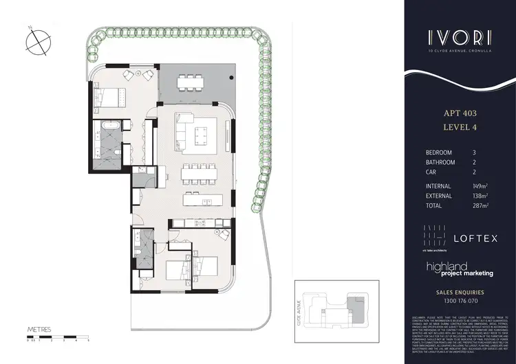 Floorplan of Homely apartment listing, 403/10 Clyde Avenue, Cronulla NSW 2230