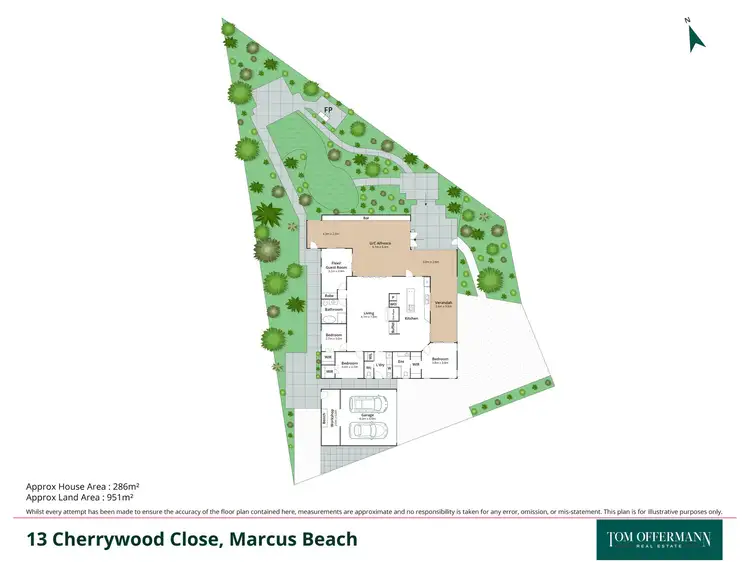 Floorplan of Homely house listing, 13 Cherrywood Close, Marcus Beach QLD 4573
