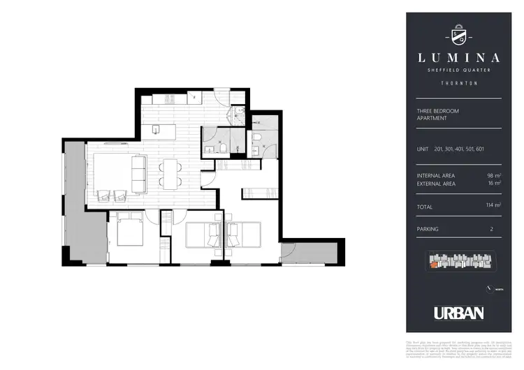 Floorplan of Homely apartment listing, 201/26C Lord Sheffield Circuit, Penrith NSW 2750