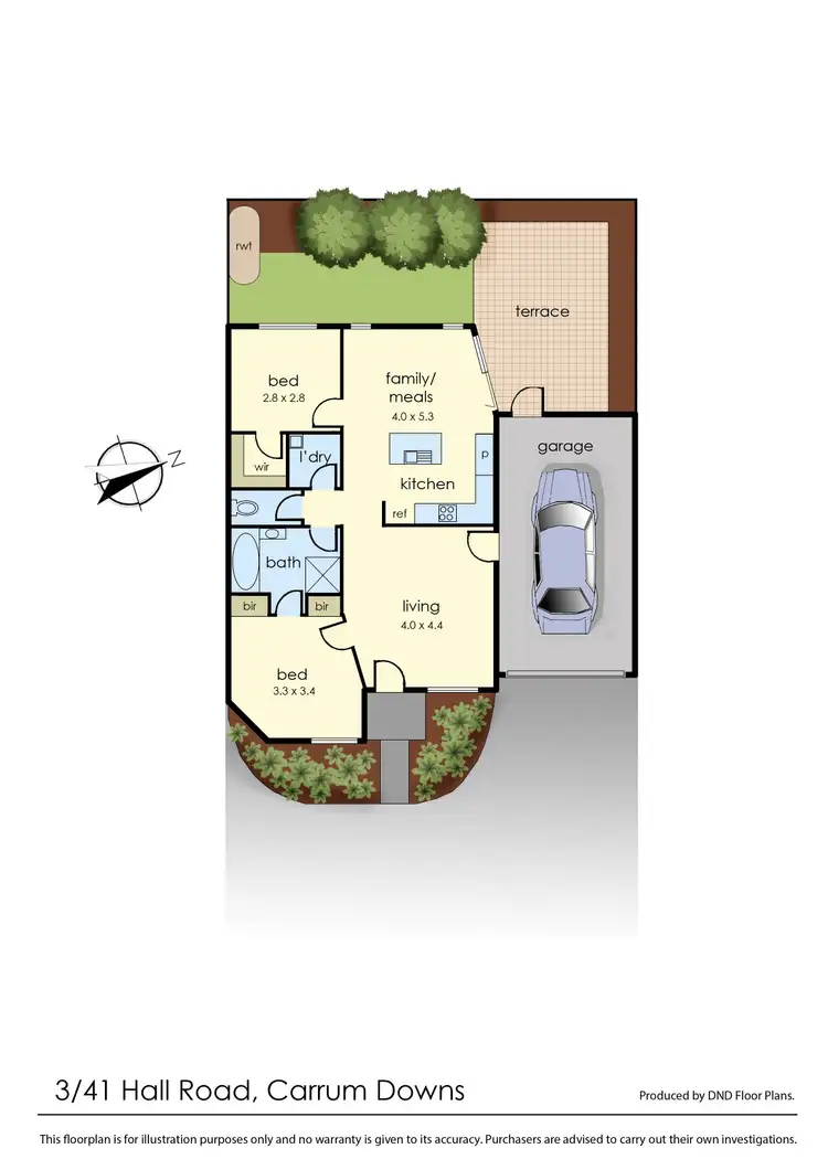 Floorplan of Homely unit listing, 3/41 Hall Road, Carrum Downs VIC 3201