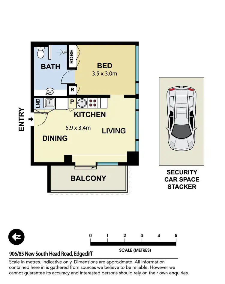 Floorplan of Homely apartment listing, 906/85-97 New South Head Road, Edgecliff NSW 2027