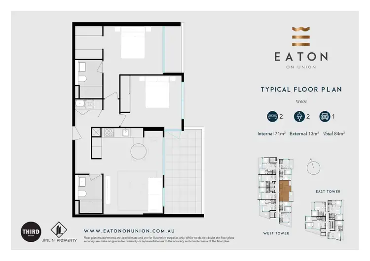 Floorplan of Homely apartment listing, 604/1 Union Street, Wickham NSW 2293