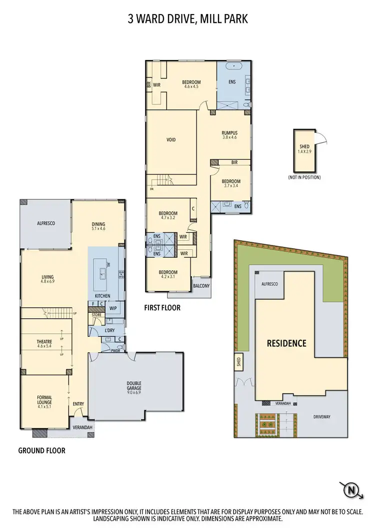 Floorplan of Homely house listing, 3 Ward Drive, Mill Park VIC 3082