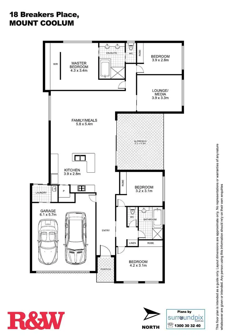 Floorplan of Homely house listing, 18 Breakers Place, Mount Coolum QLD 4573