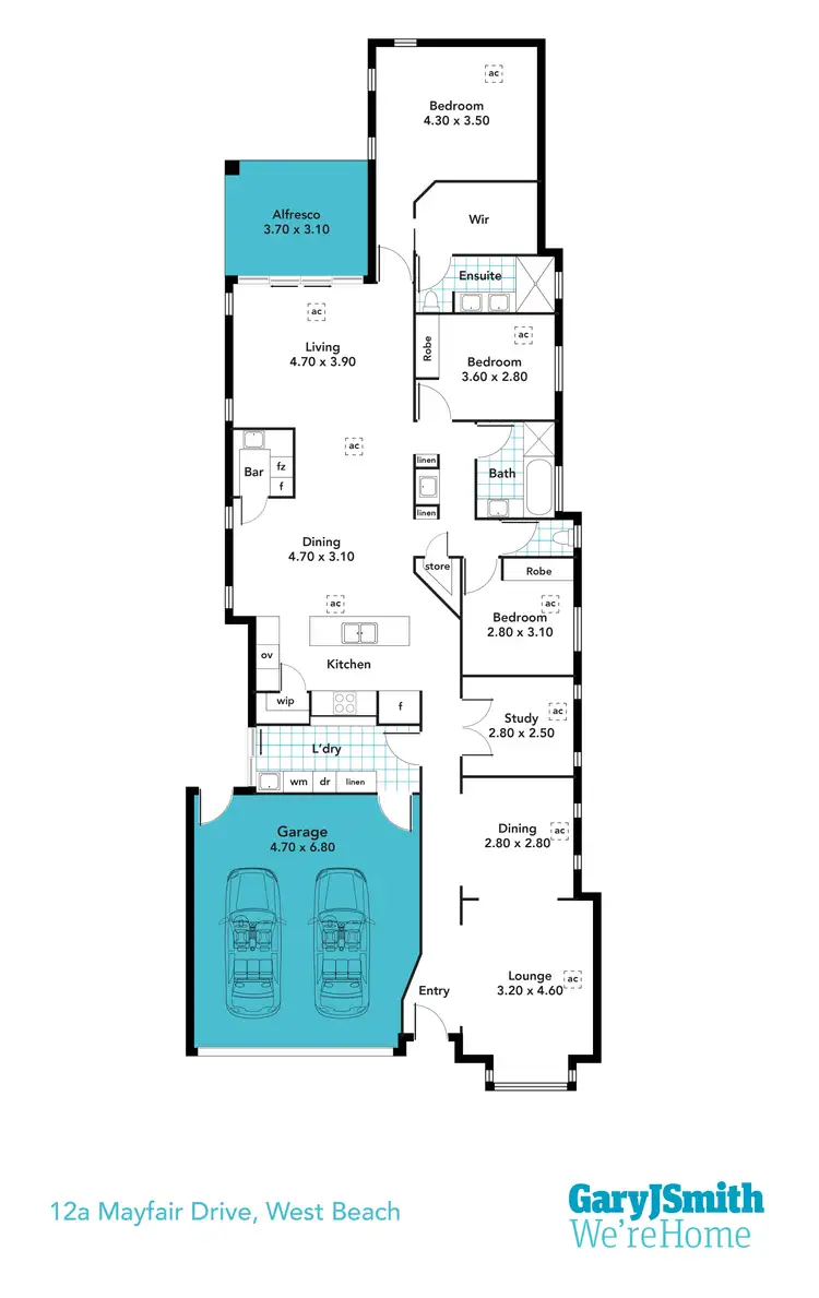 Floorplan of Homely house listing, 12A Mayfair Drive, West Beach SA 5024
