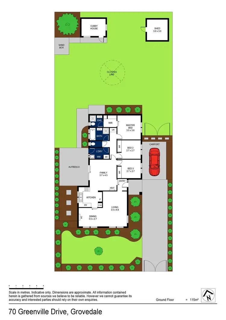 Floorplan of Homely house listing, 70 Greenville Drive, Grovedale VIC 3216