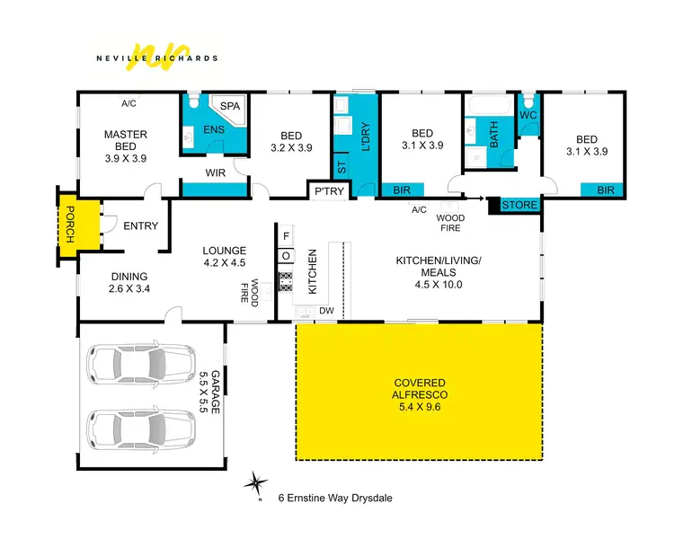 Floorplan of Homely house listing, 6 Ernstine Way, Drysdale VIC 3222