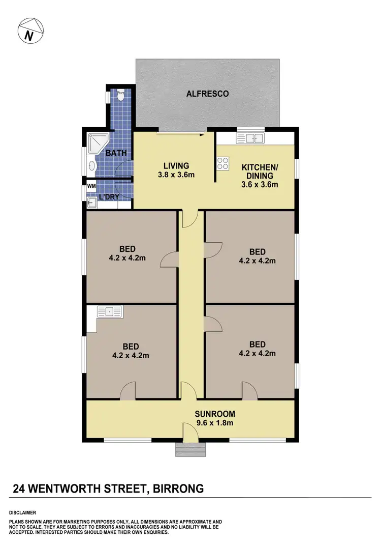 Floorplan of Homely house listing, 24 Wentworth Street, Birrong NSW 2143