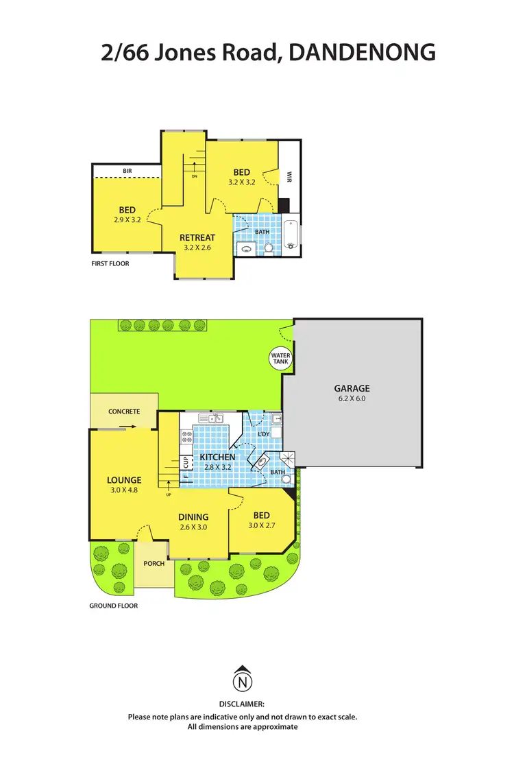 Floorplan of Homely townhouse listing, 2/66 Jones Road, Dandenong VIC 3175