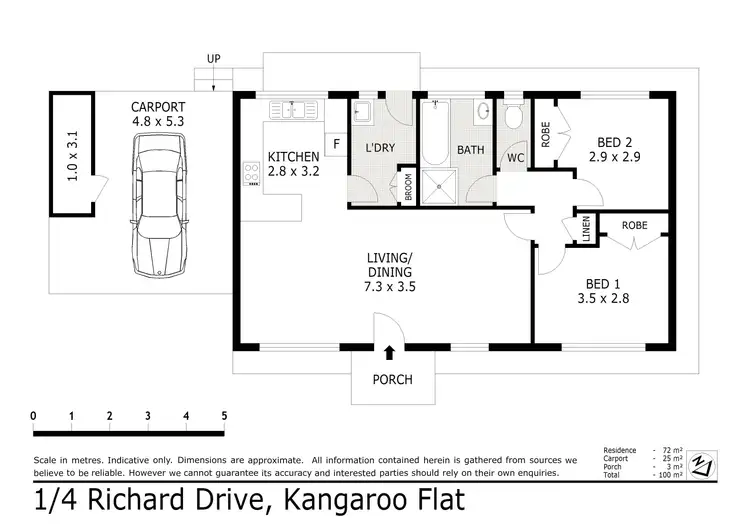 Floorplan of Homely unit listing, 2/4 Richard Drive, Kangaroo Flat VIC 3555