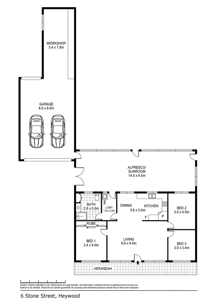 Floorplan of Homely house listing, 6 Stone Street, Heywood VIC 3304