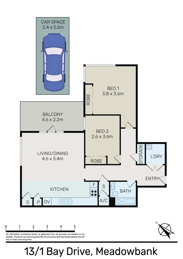 Floorplan of Homely apartment listing, 13/1 Bay Drive, Meadowbank NSW 2114