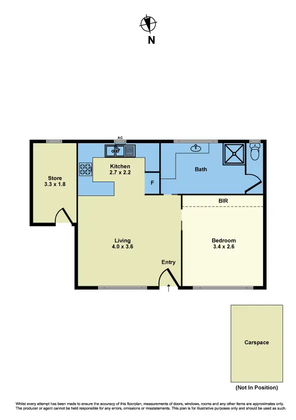 Floorplan of Homely unit listing, 5/17 Greene Street, South Kingsville VIC 3015