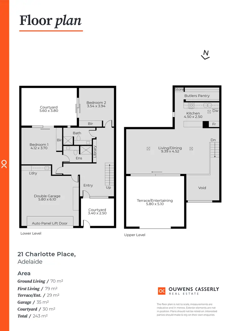 Floorplan of Homely townhouse listing, 21 Charlotte Place, Adelaide SA 5000