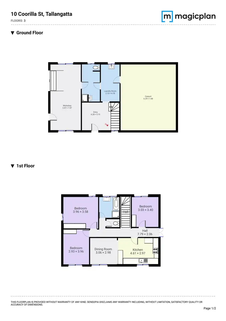 Floorplan of Homely house listing, 10 Coorilla Street, Tallangatta VIC 3700