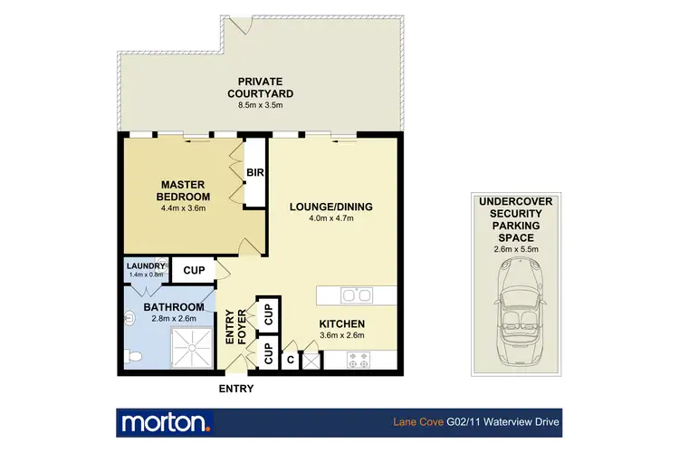 Floorplan of Homely apartment listing, G02/11 Waterview Drive, Lane Cove NSW 2066