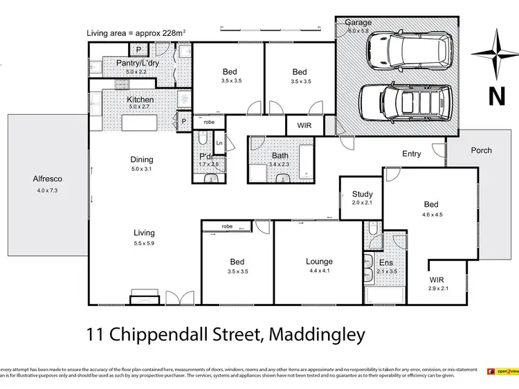Floorplan of Homely house listing, 11 Chippendall Street, Maddingley VIC 3340
