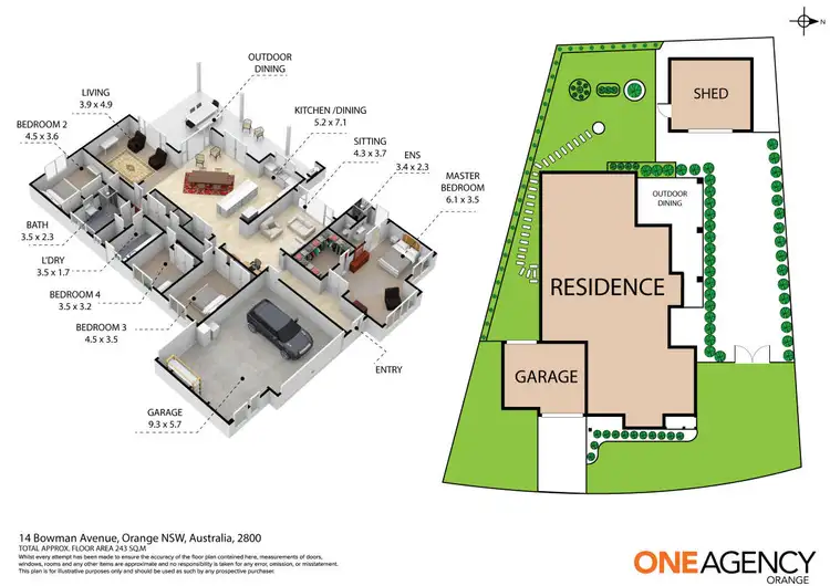 Floorplan of Homely house listing, 14 Bowman Avenue, Orange NSW 2800
