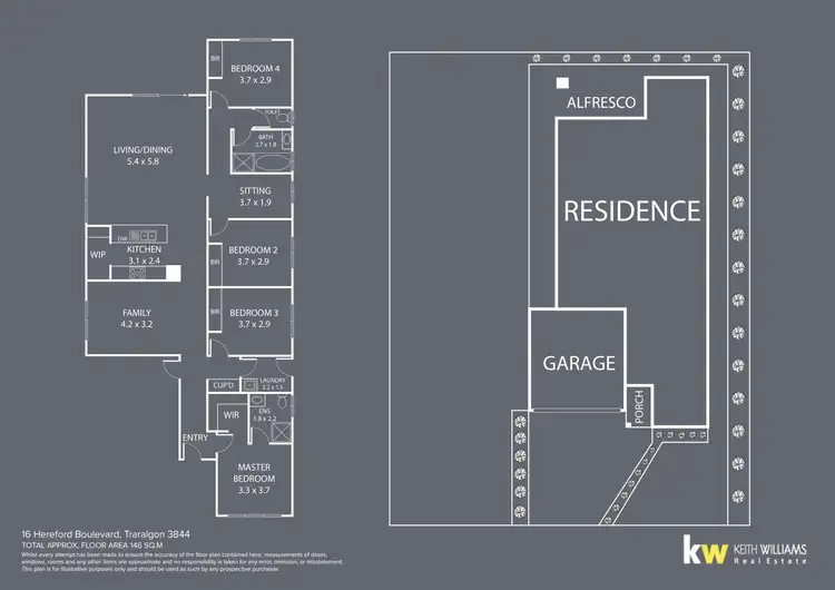 Floorplan of Homely house listing, 16 Hereford Boulevard, Traralgon VIC 3844
