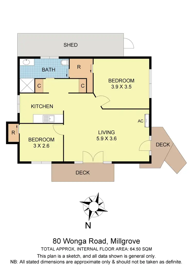 Floorplan of Homely house listing, 80 Wonga Road, Millgrove VIC 3799