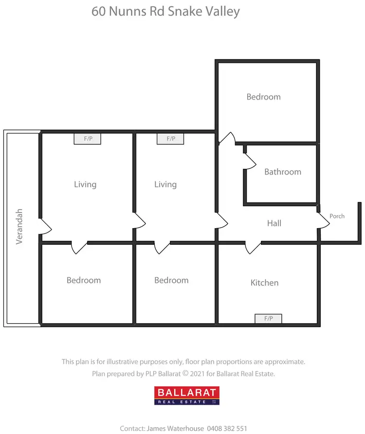 Floorplan of Homely house listing, 60 Nunns Road, Snake Valley VIC 3351