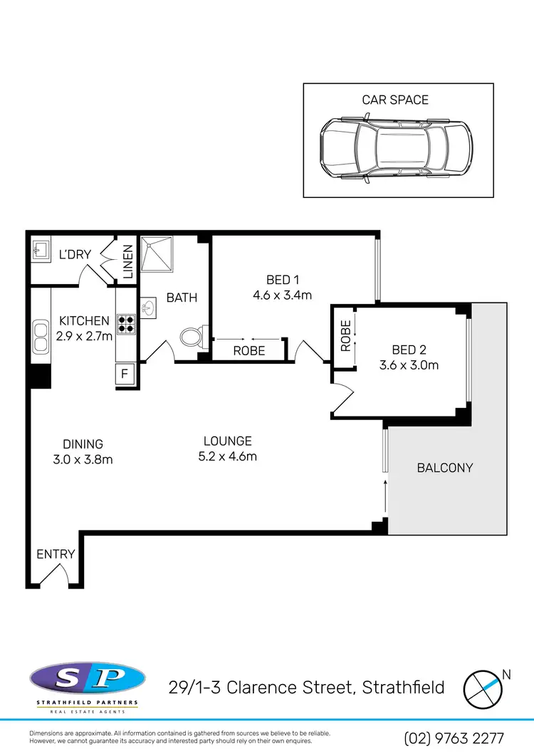 Floorplan of Homely apartment listing, 29/1 Clarence Street, Strathfield NSW 2135