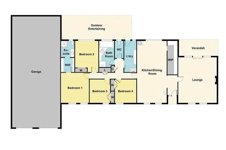 Floorplan of Homely house listing, 44 Harkin Court Alma, Maryborough VIC 3465