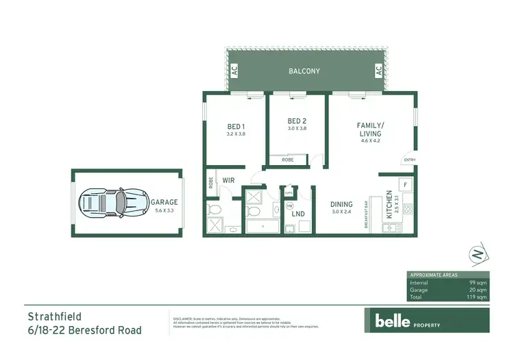 Floorplan of Homely apartment listing, 6/18-22 Beresford Road, Strathfield NSW 2135
