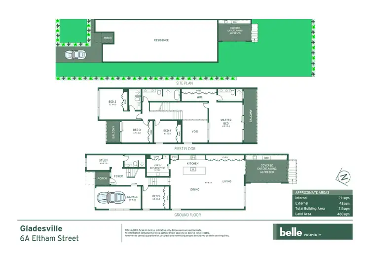 Floorplan of Homely semi-detached listing, 6A Eltham Street, Gladesville NSW 2111