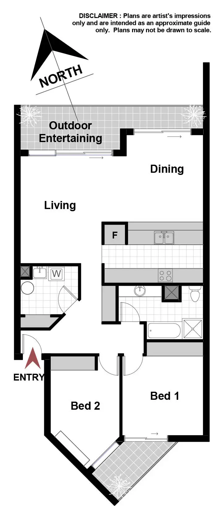 Floorplan of Homely apartment listing, 19/12 Howitt Street, Kingston ACT 2604