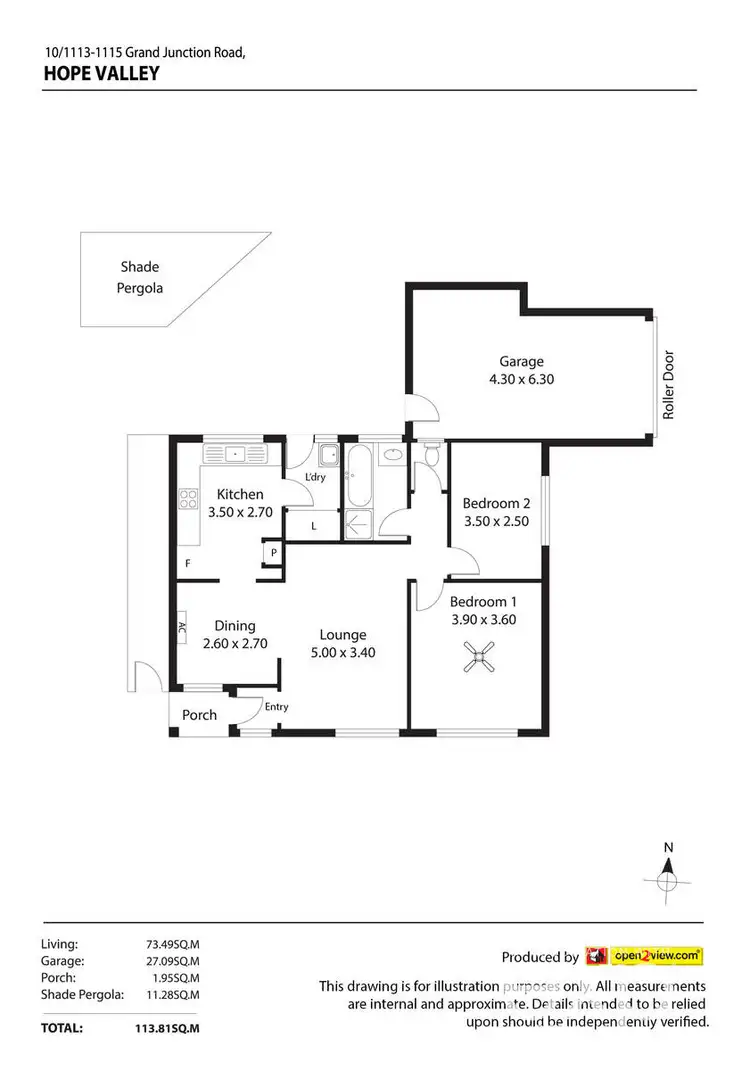 Floorplan of Homely unit listing, 10/1113-1115 Grand Junction Road, Hope Valley SA 5090