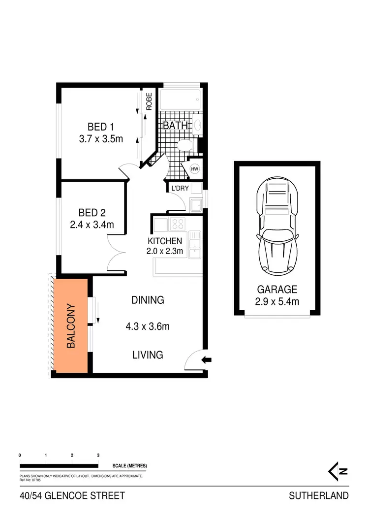 Floorplan of Homely apartment listing, 40/54 Glencoe Street, Sutherland NSW 2232